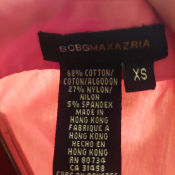 BCBGMaxAzria 3/4 Sleeve Coral Pink Blouse Size XS - Picture 3 of 4
